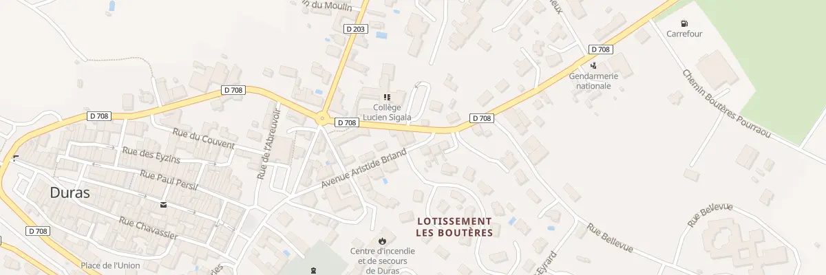 Plan du 15 Av Aristide Briand à Duras