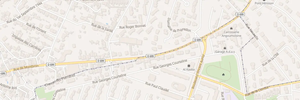 Plan du 228T Rue de Montbron à Angoulême