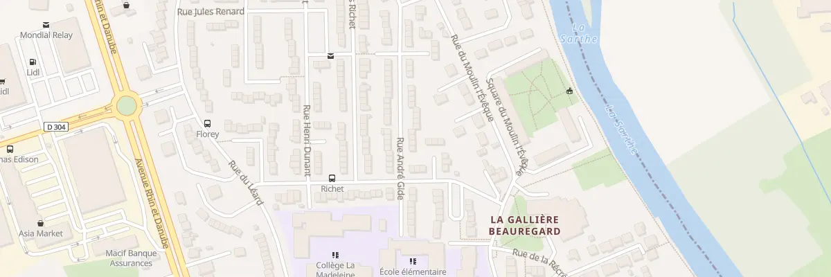 Plan du 22 Rue André Gide au Mans