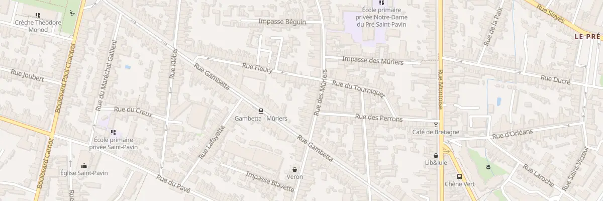Plan du 61 Rue des Muriers au Mans