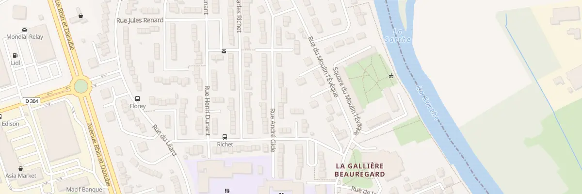 Plan du 28 Rue André Gide au Mans