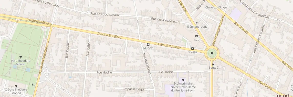 Plan du 132 Rue des Muriers au Mans