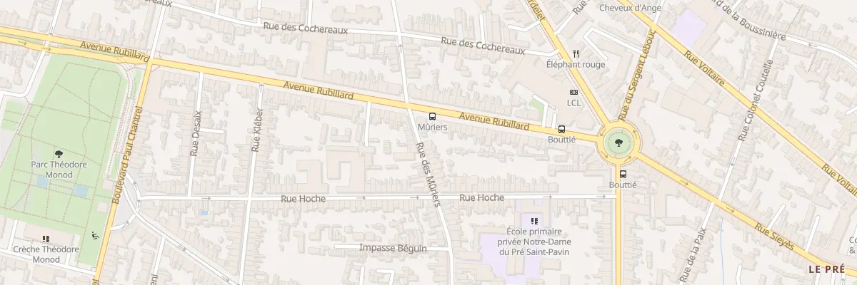 Plan du 128 Rue des Muriers au Mans