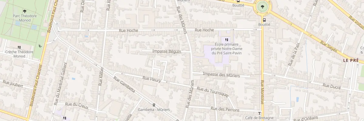 Plan du 89 Rue des Muriers au Mans