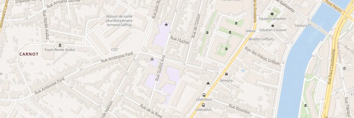 Plan du 36 Rue du Puits de la Chaine au Mans
