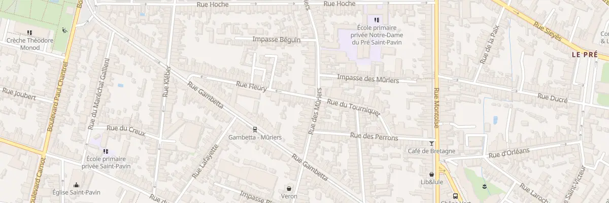 Plan du 7 Rue Fleury au Mans