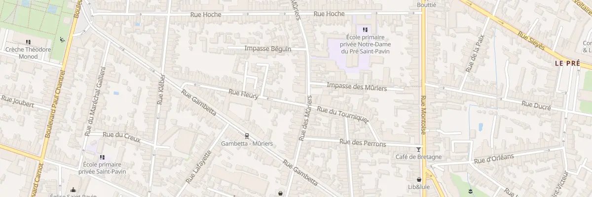Plan du 2 Rue Fleury au Mans