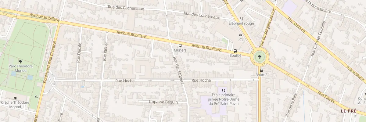 Plan du 126 Rue des Muriers au Mans