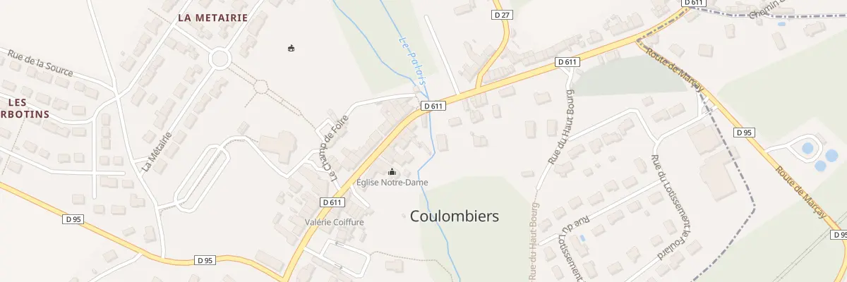 Plan du 62 Rte Nationale à Coulombiers