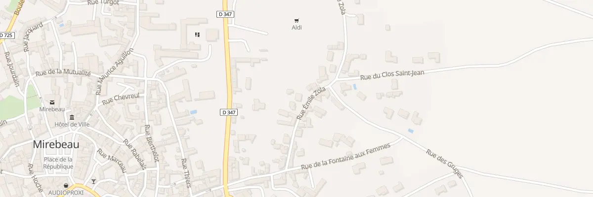 Plan du 17 Rue Emile Zola à Mirebeau