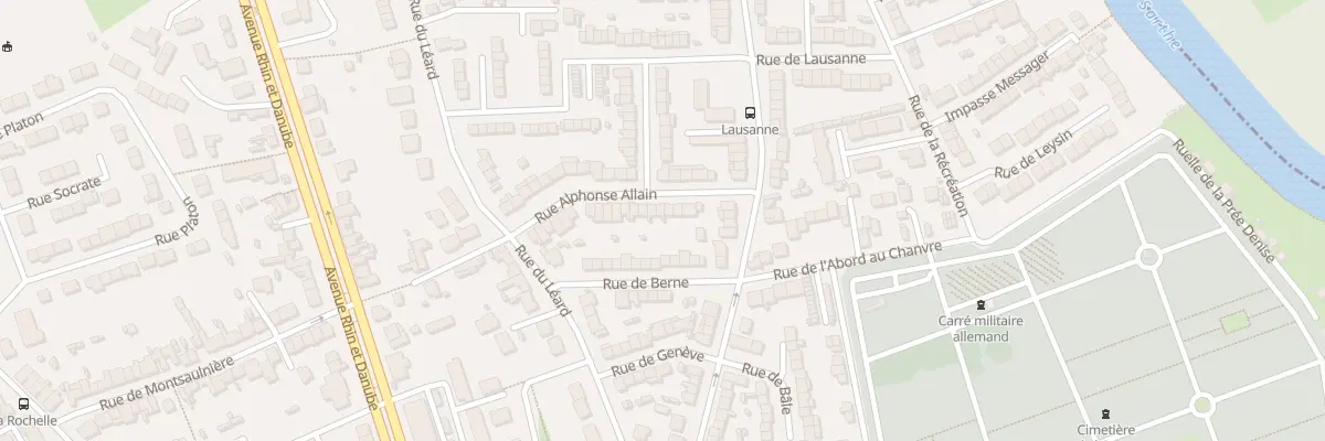 Plan du 9 Rue Alphonse Allain au Mans