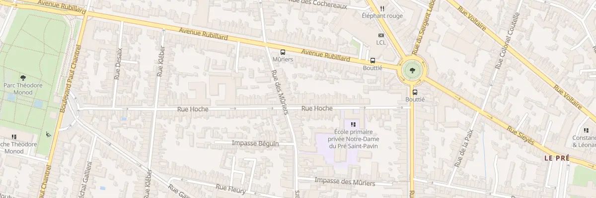 Plan du 40 Rue Hoche au Mans