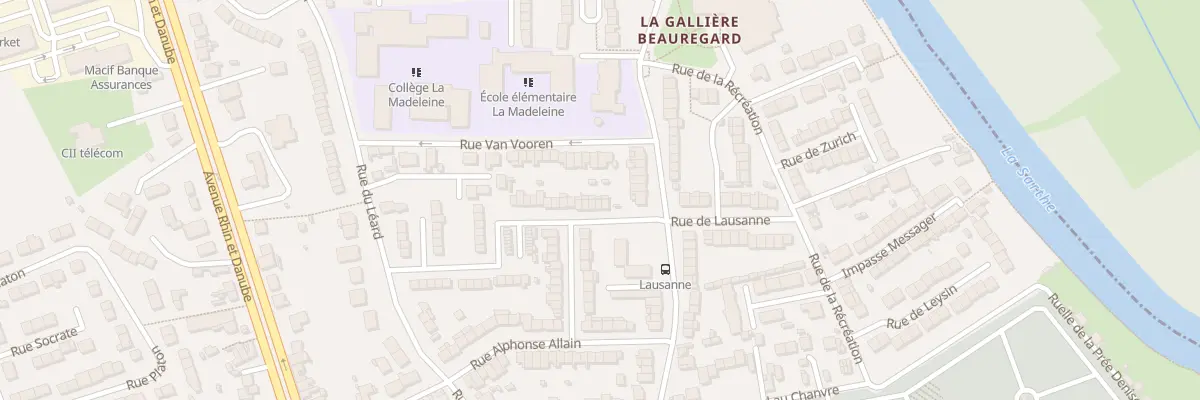 Plan du 6 Rue Marcel Grassin au Mans