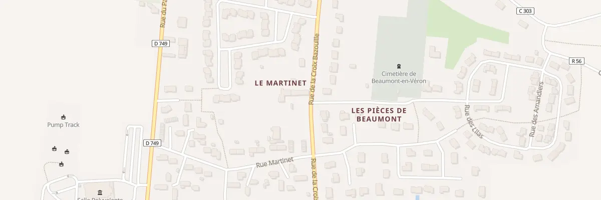 Plan du 16 Rue de la Croix Bazouille à Beaumont-en-Véron