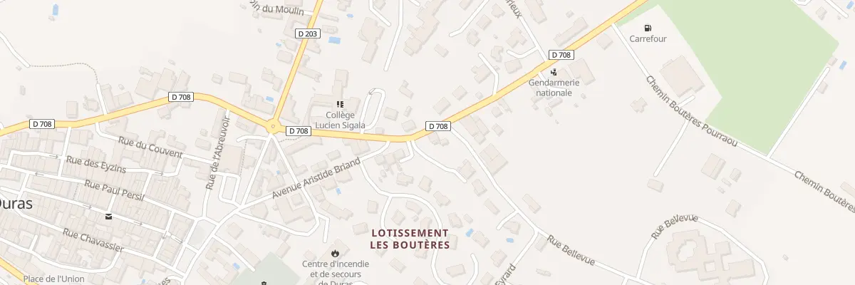 Plan du 4 Rte de Sainte Foy la Grande à Duras