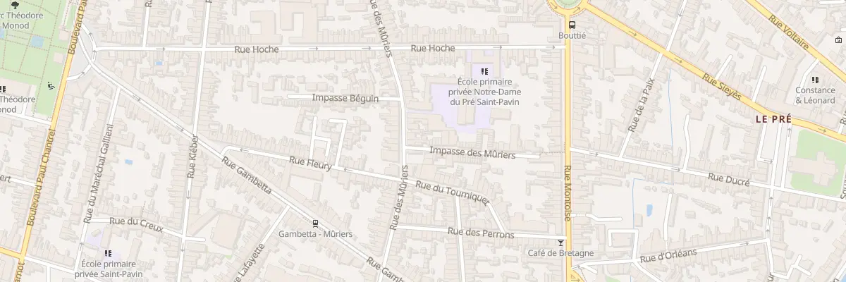 Plan du 76B Rue des Muriers au Mans