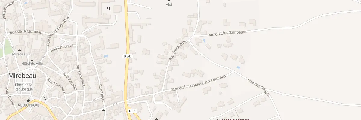 Plan du 10 Rue Emile Zola à Mirebeau