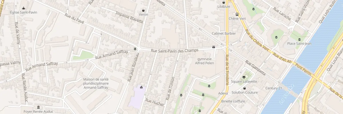 Plan du 36 Rue Saint Pavin des Champs au Mans