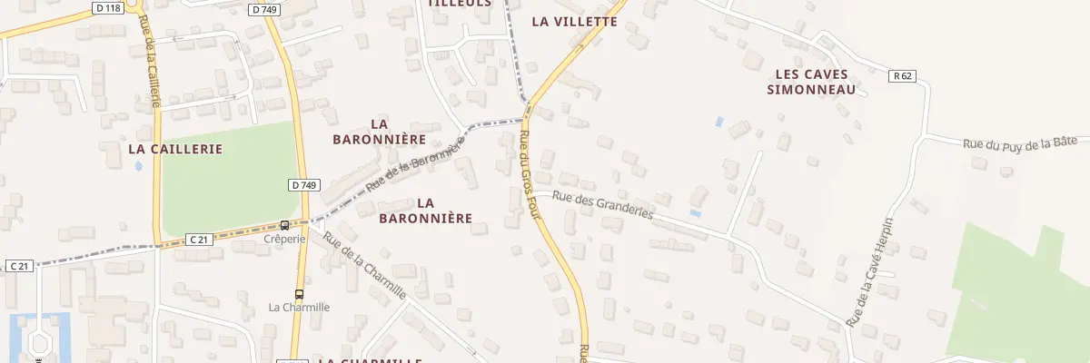 Plan du 2 Rue des Granderies à Beaumont-en-Véron