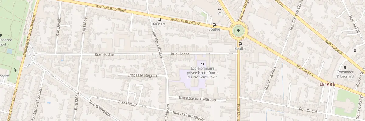 Plan du 45 Rue Hoche au Mans
