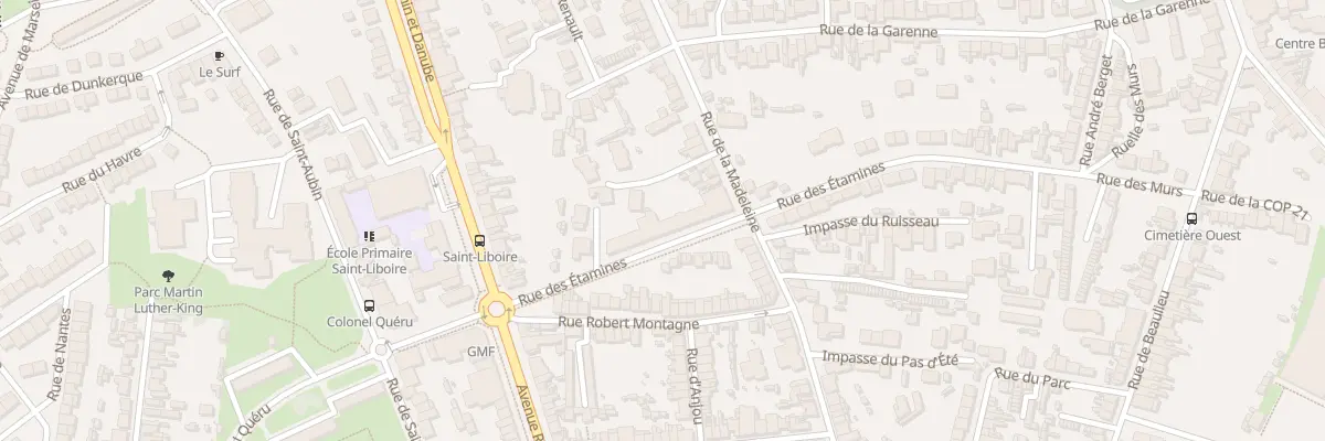 Plan du 107 Rue de la Madeleine au Mans