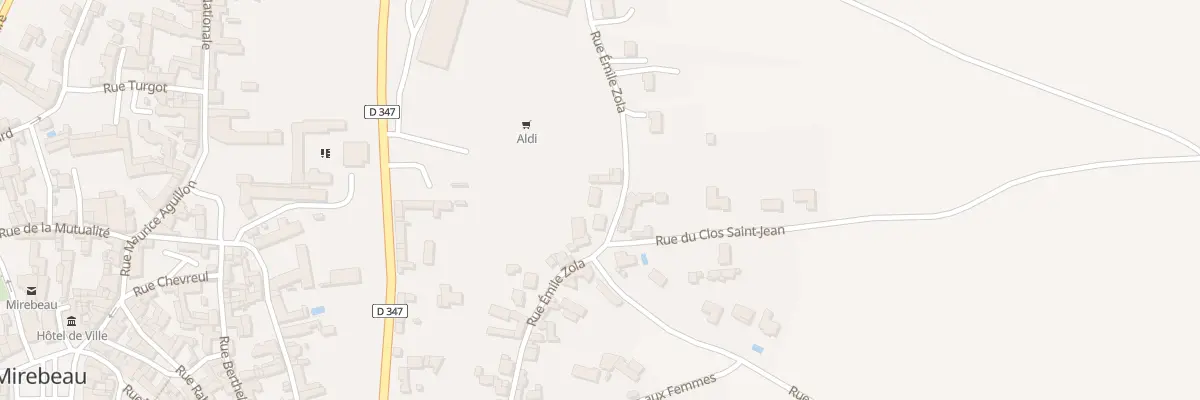 Plan du 25 Rue Emile Zola à Mirebeau