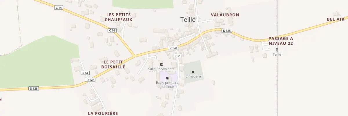 Plan du 2 Rte de Montbizot à Teillé