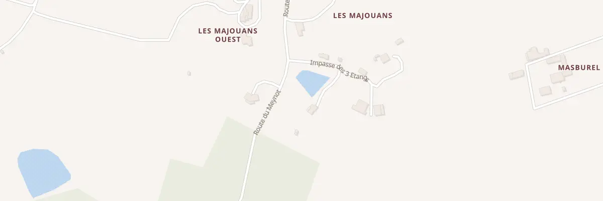 Plan du 117D Les Majouans Est à Fougueyrolles