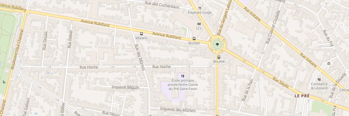 Plan du 18 Rue Hoche au Mans