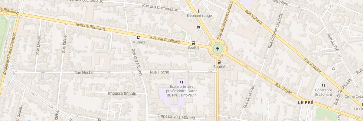 Plan du 12 Rue Hoche au Mans