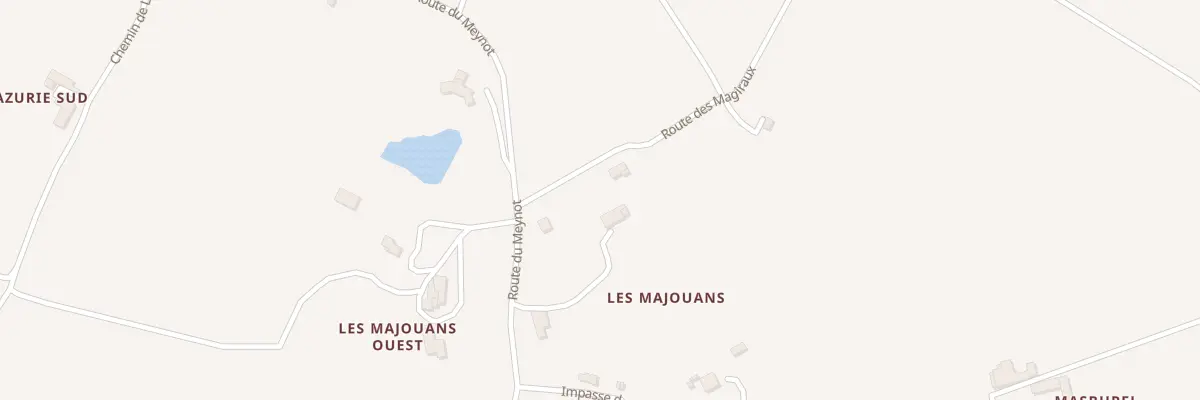 Plan du 118A Les Majouans Est à Fougueyrolles