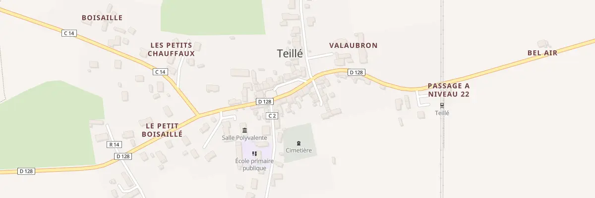 Plan du 16 Rue Principale à Teillé