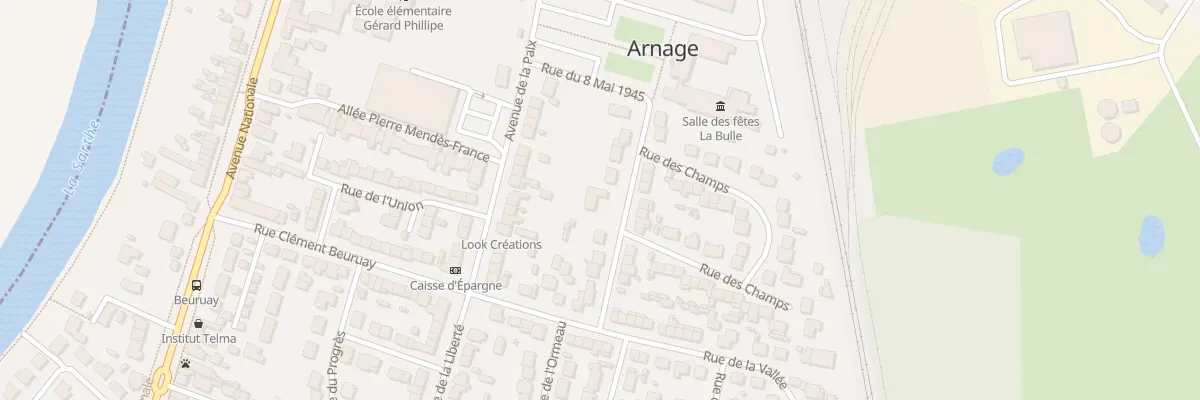 Plan du 7 Rue du 8 Mai 1945 à Arnage