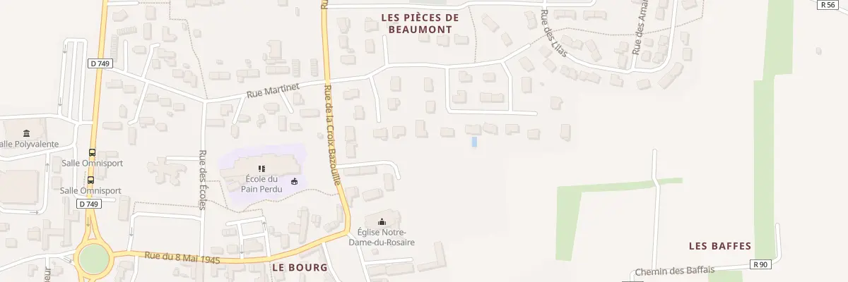 Plan du 5 Rue des Muriers à Beaumont-en-Véron
