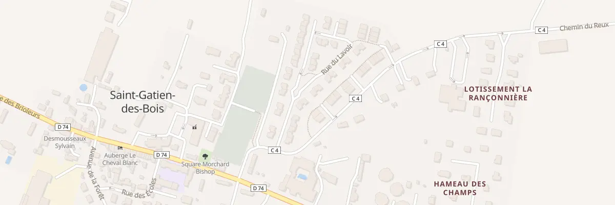 Plan du 14 Rue du Lavoir à Saint-Gatien-des-Bois