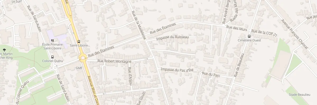 Plan du 88 Rue de la Madeleine au Mans