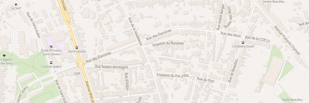 Plan du 92 Rue de la Madeleine au Mans