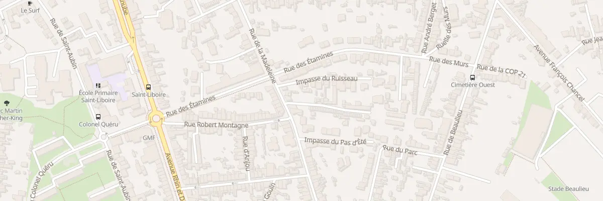 Plan du 90 Rue de la Madeleine au Mans