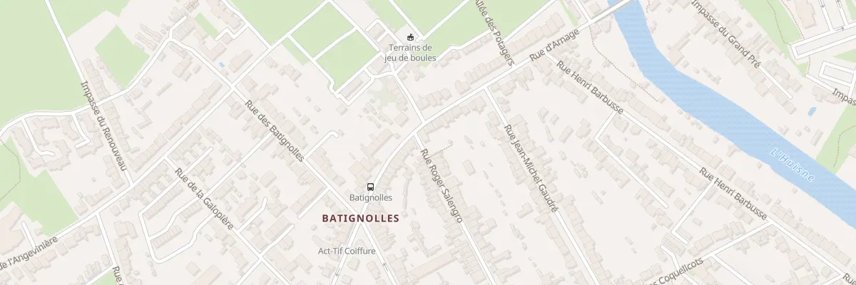 Plan du 1 Rue Roger Salengro au Mans