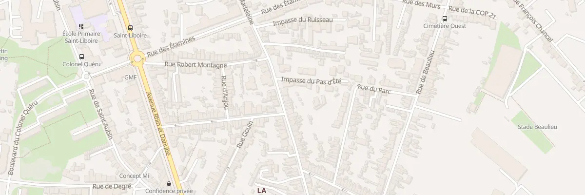 Plan du 72 Rue de la Madeleine au Mans