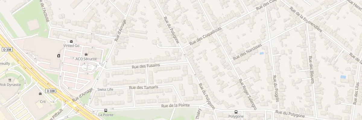 Plan du 2 Rue des Fusains au Mans