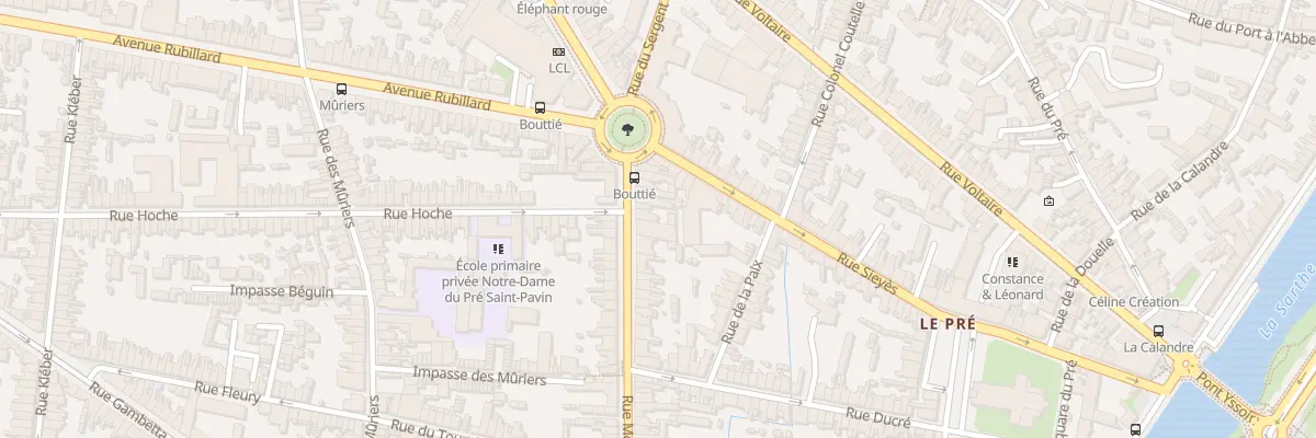 Plan du 82 Rue Montoise au Mans