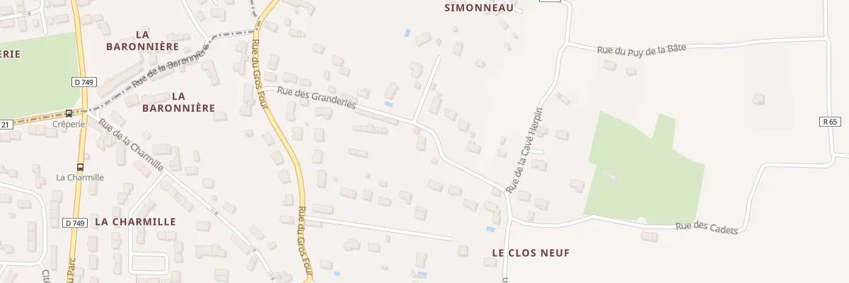 Plan du 13 Rue des Granderies à Beaumont-en-Véron