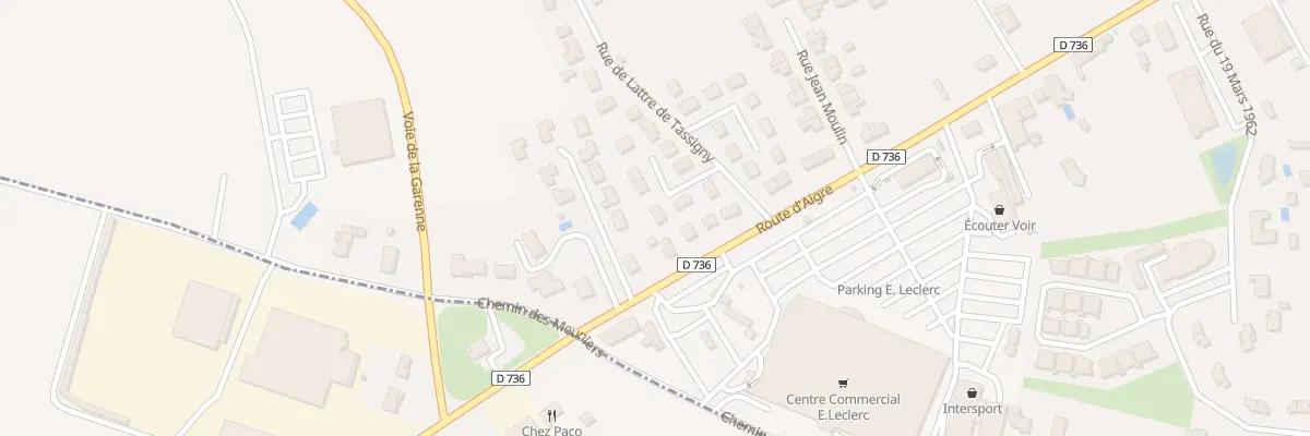Plan du 5 Rue de Lattre de Tassigny à Ruffec