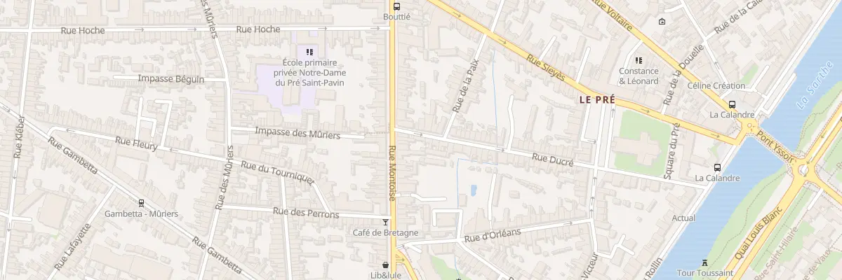 Plan du 65 Rue Ducre au Mans