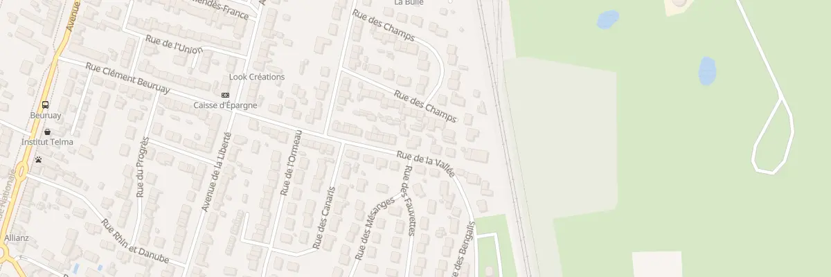 Plan du 33 Rue de la Vallée à Arnage