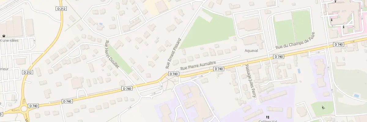Plan de la Rue Pierre Aumaître à Ruffec