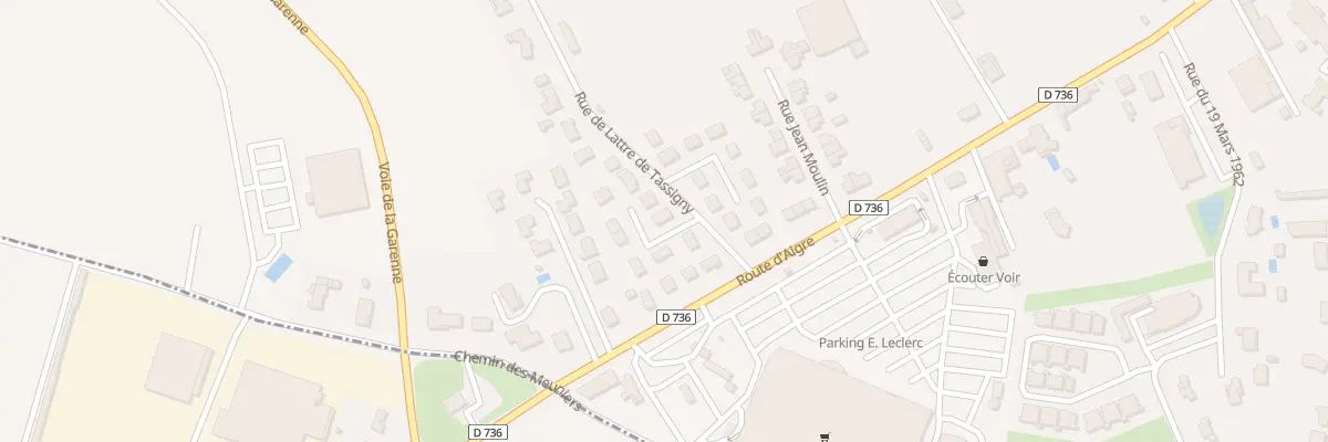 Plan du 13 Rue de Lattre de Tassigny à Ruffec