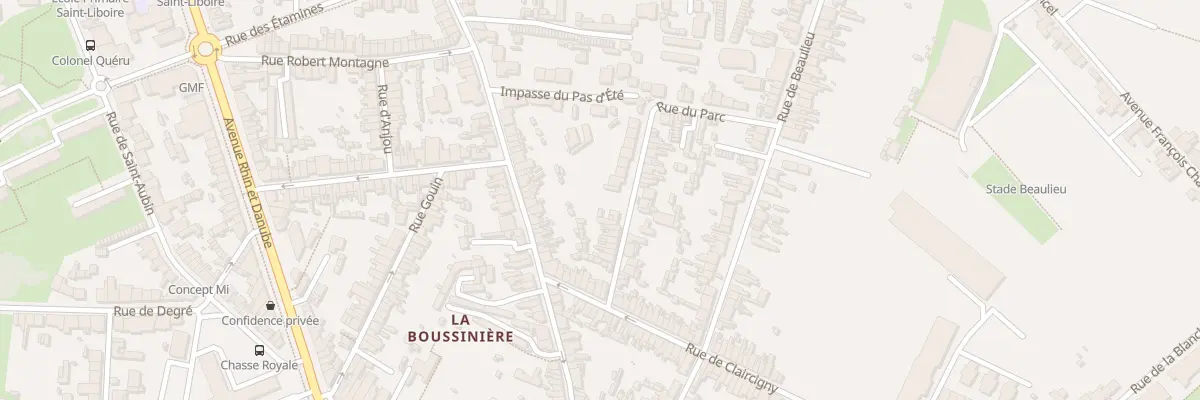 Plan du 13 Rue du Parc au Mans