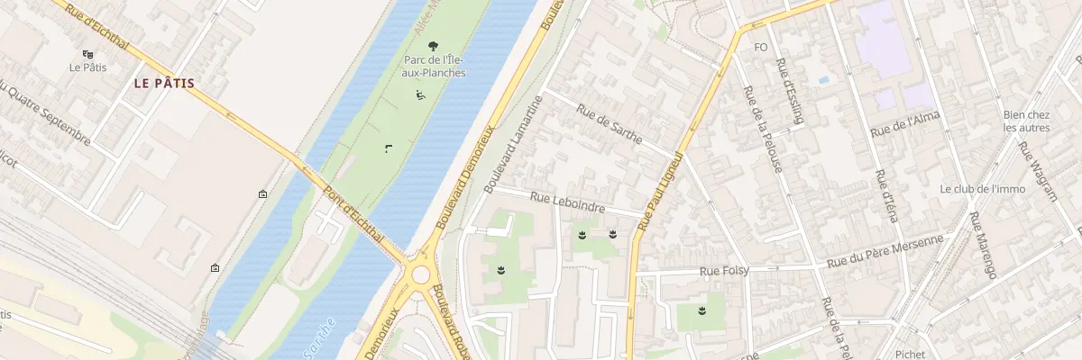 Plan du 16 Rue Leboindre au Mans